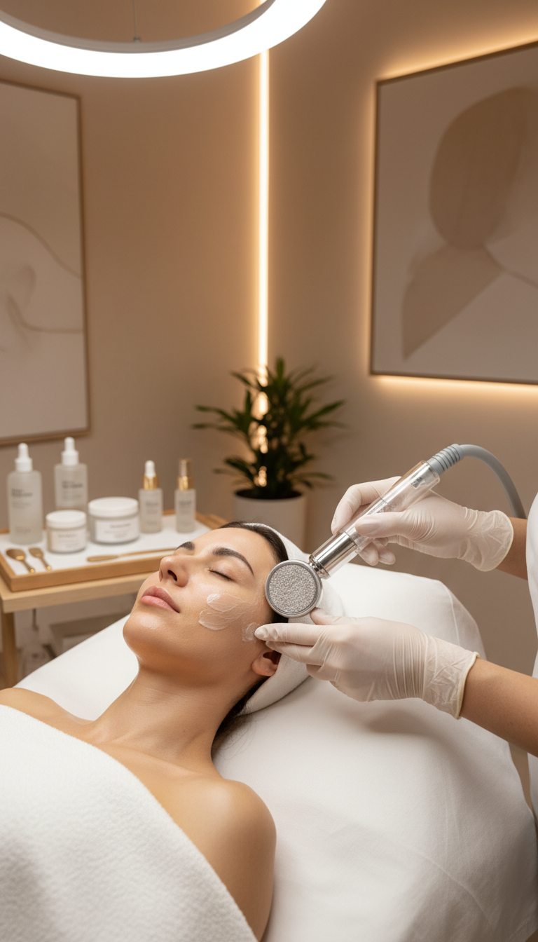 Mikrodermabrasion mit Massage und Collagen-Maske – Bild 2