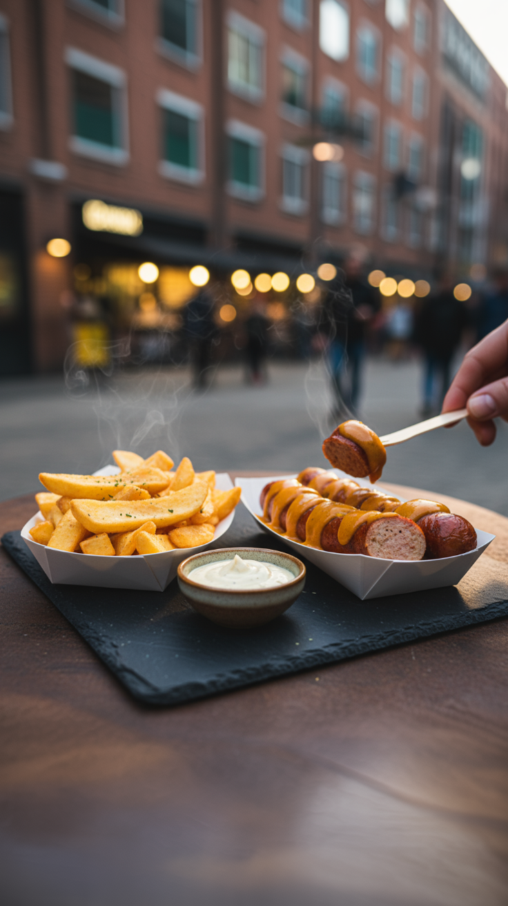2x Currywurst Pommes mit Sauce nach Wahl – Bild 2