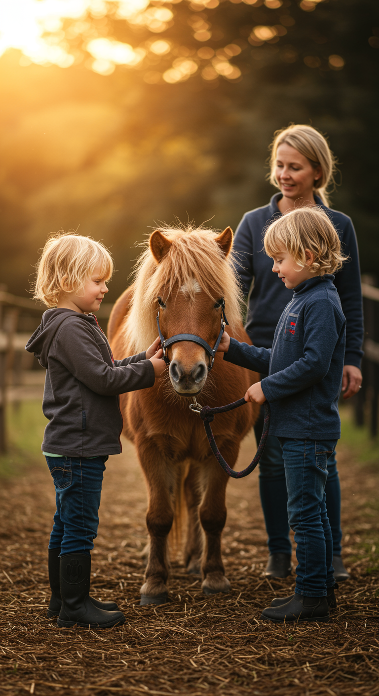 Pony-Erlebnis für bis zu 2 Kinder mit personalisiertem Schlüsselanhänger – Bild 4