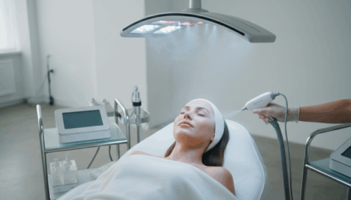 Aquafacial mit Jet Peel und Lichttherapie