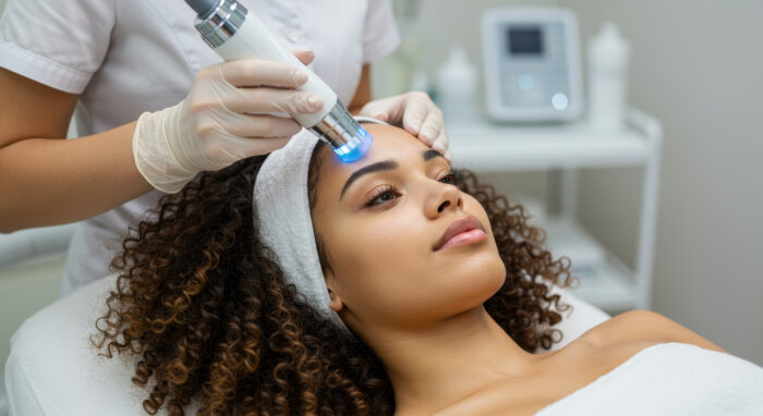 Gesichtsbehandlung mit Diamant-Mikrodermabrasion und Thermo Maske – Bild 2