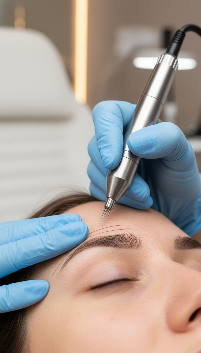 Microblading für die Augenbrauen mit Nachbehandlung – Bild 4