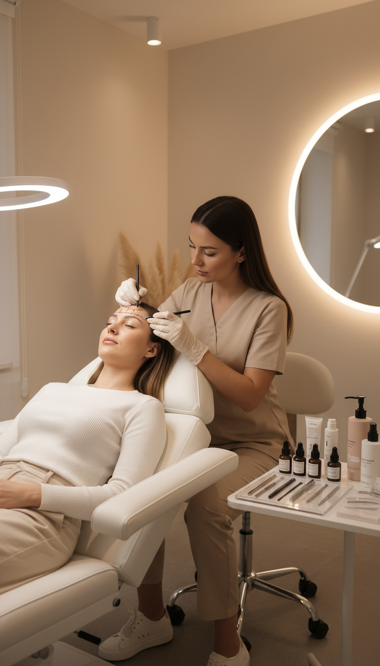 Microblading für die Augenbrauen mit Nachbehandlung – Bild 3