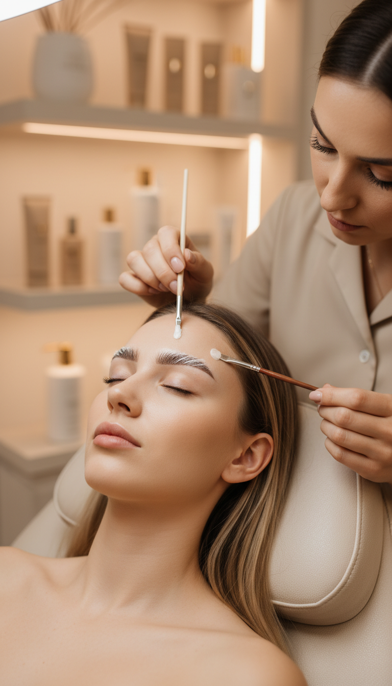 Wimpern- und Augenbrauen-Lifting mit Färben – Bild 2