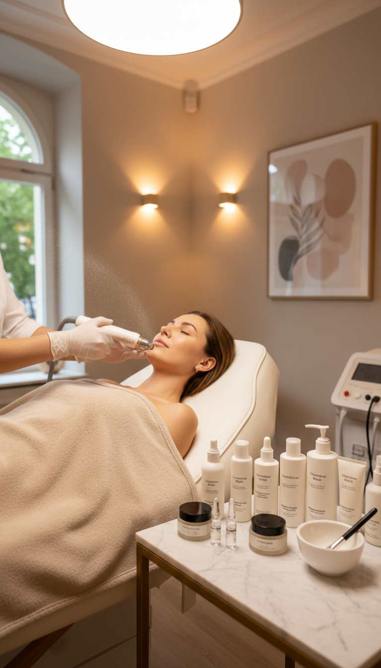 Gesichtsbehandlung mit Diamant-Mikrodermabrasion und Thermo Maske – Bild 2