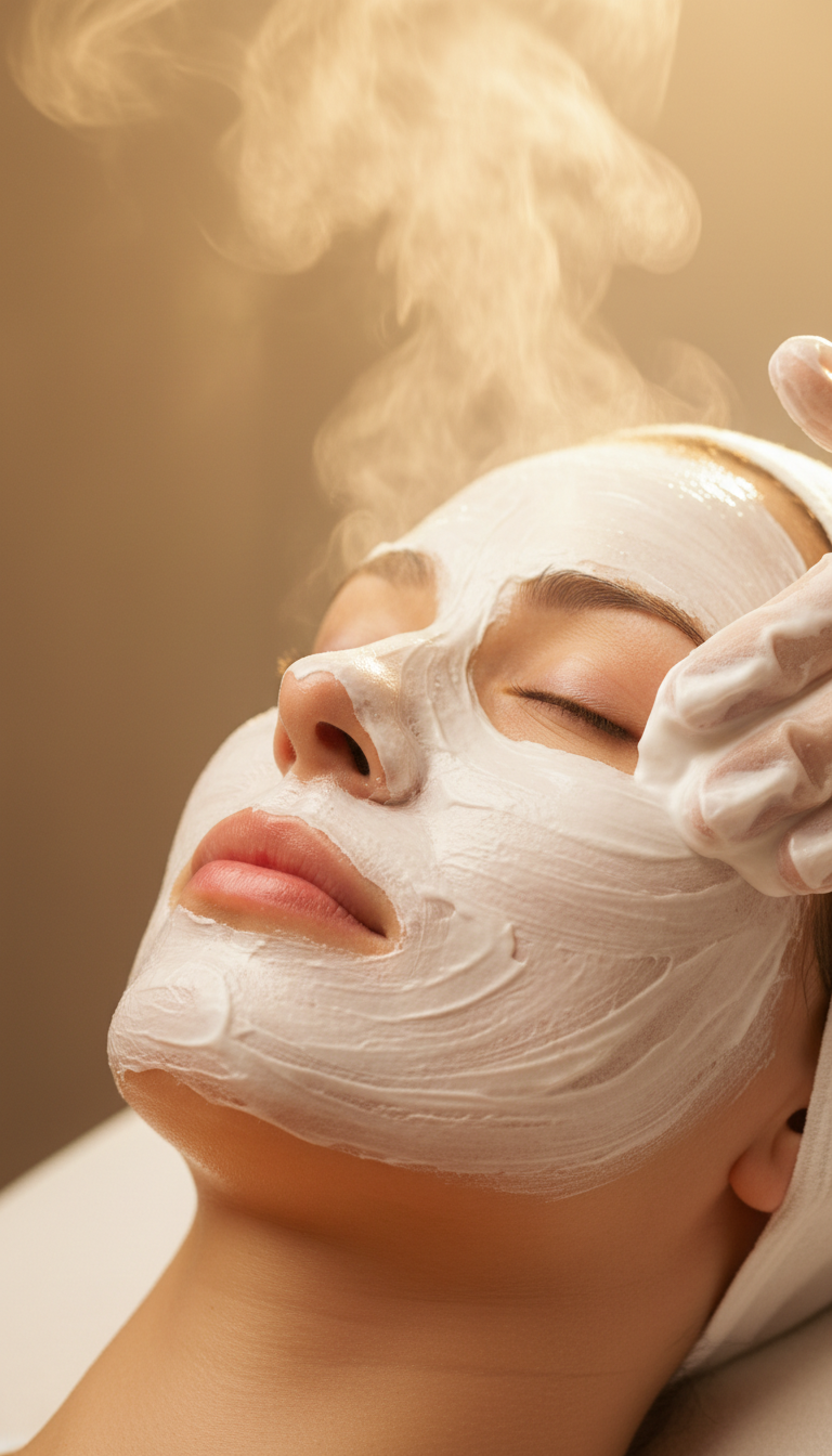 Gesichtsbehandlung mit Diamant-Mikrodermabrasion und Thermo Maske – Bild 3