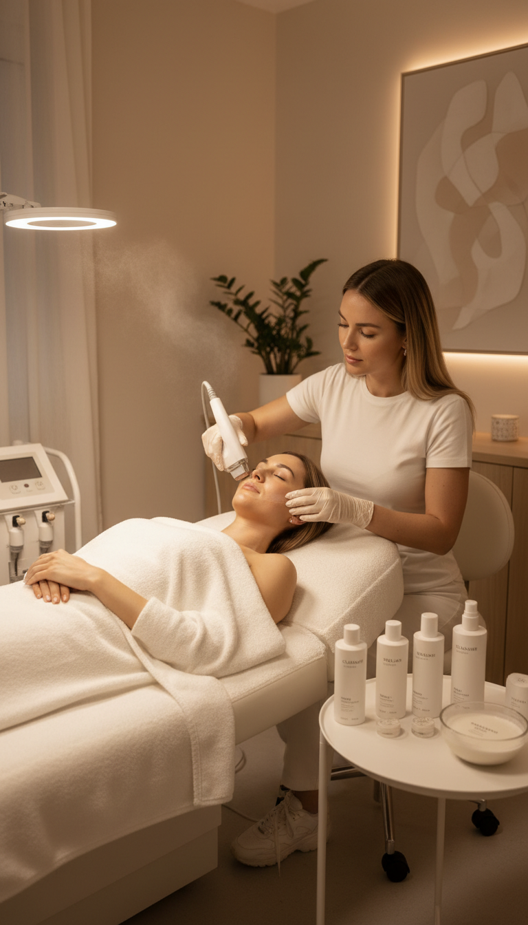 Gesichtsbehandlung mit Diamant-Mikrodermabrasion und Thermo Maske – Bild 4