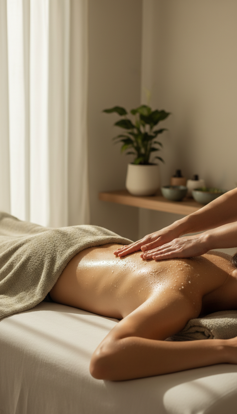 Ganzkörper-Massage mit  Buttersalz-Peeling – Bild 4