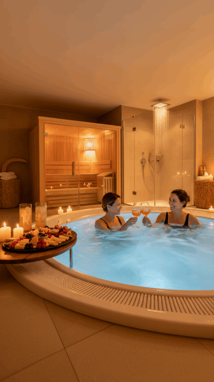 3 Stunden Private Spa mit Snackteller und Softdrinks für 2 Personen – Bild 2