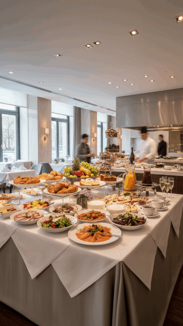 Frühstücksbuffet mit Heißgetränken, Säften & Sekt – Bild 2