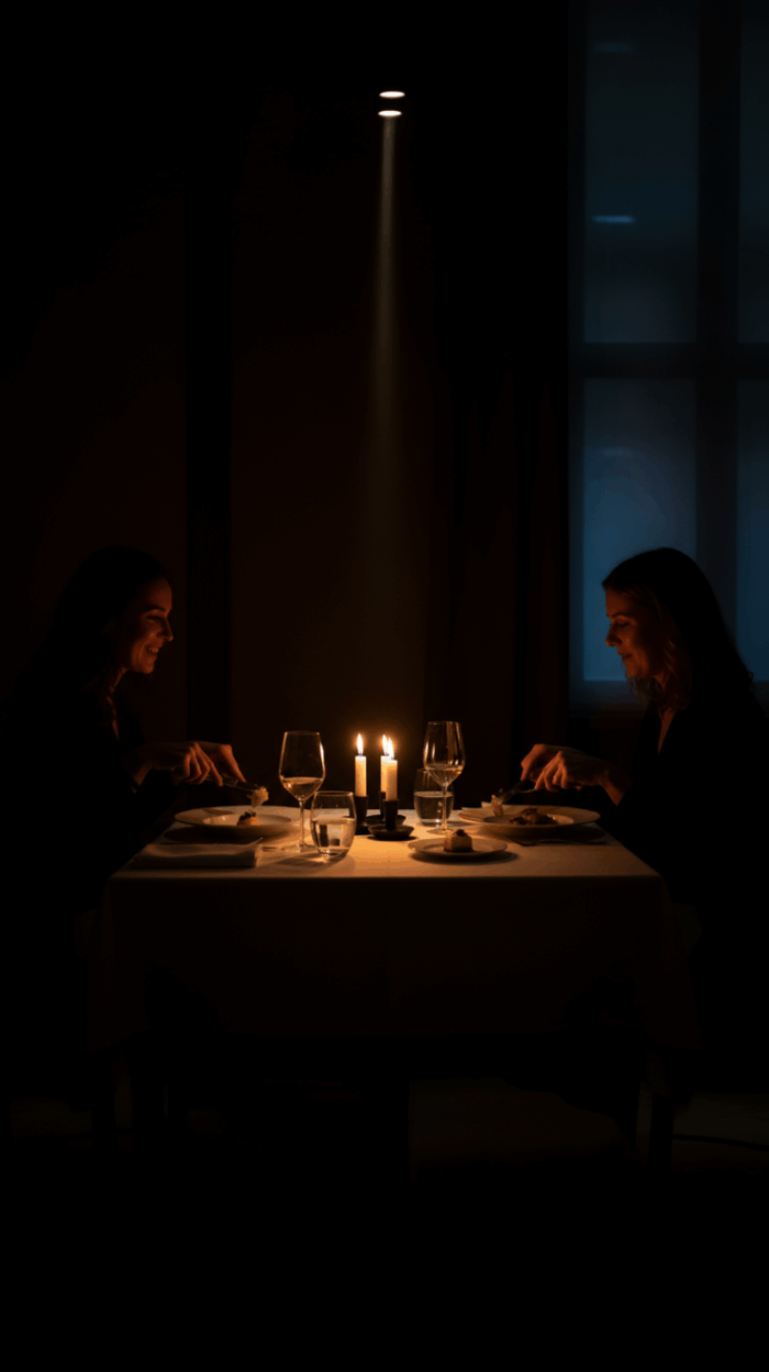 „Dinner in the Dark“ 3‑Gänge‑Überraschungsmenü für 2 Personen – Bild 2