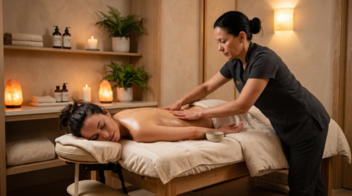 Massage nach Wahl bei Thong Bai Thai München – entspannende Rückenmassage zur Lockerung von Verspannungen und Förderung des körperlichen Wohlbefindens
