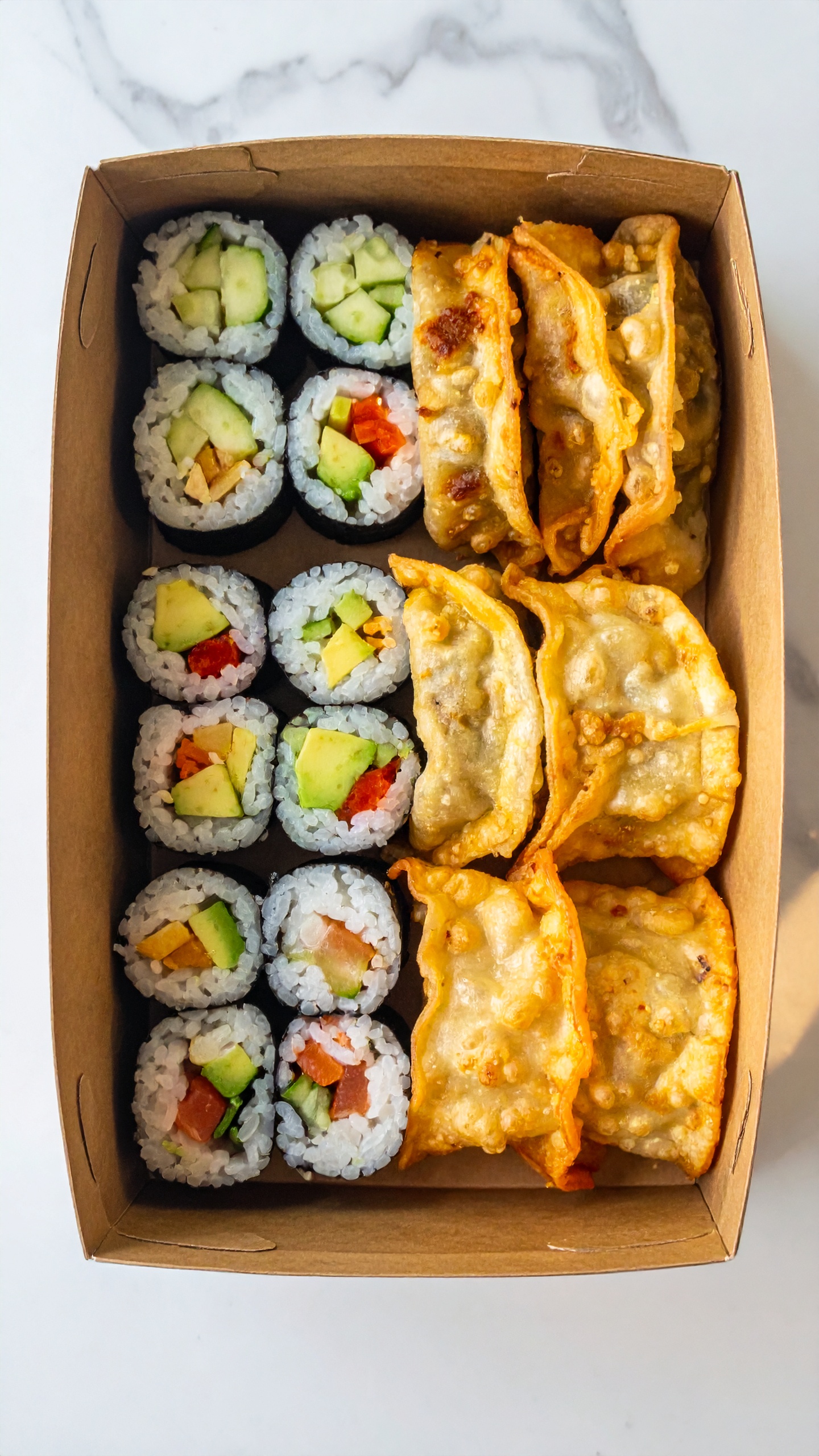 Crunchy- oder vegetarische Sushibox & Gyoza – Bild 2
