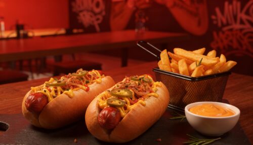 Hot Dog Menü für 2 Personen