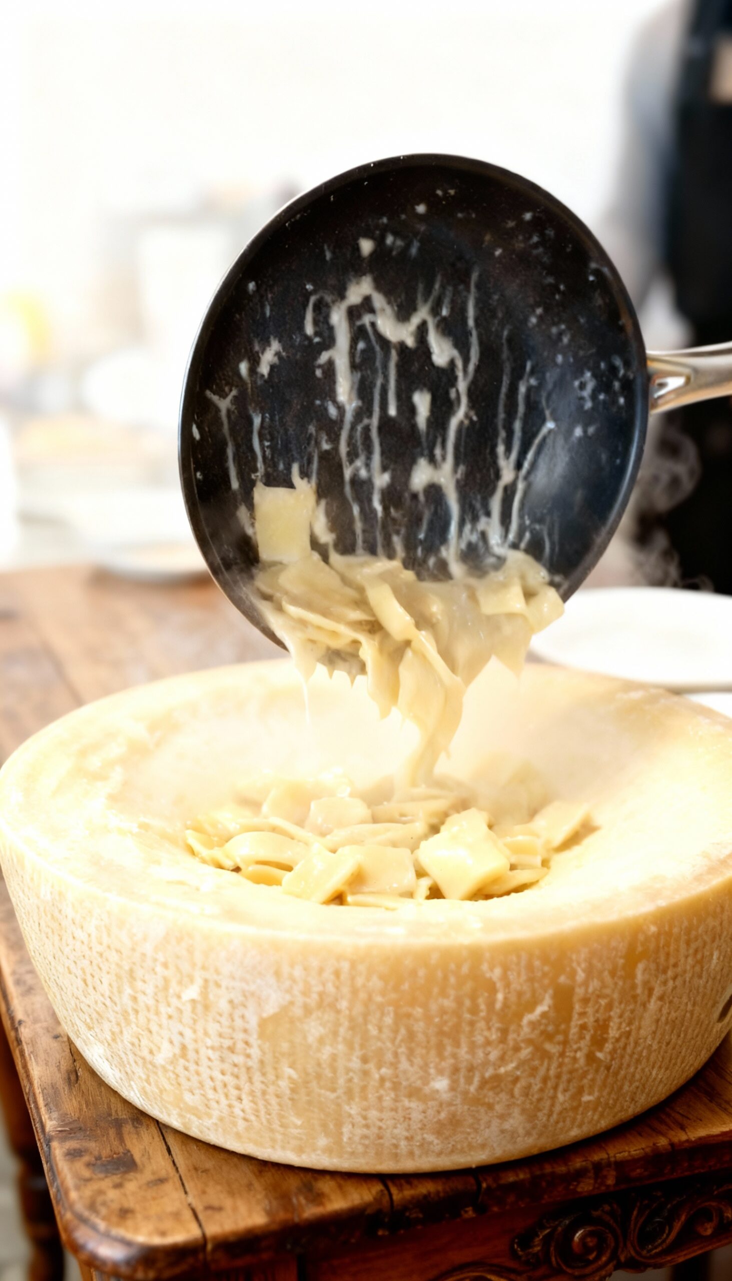 Pastamenü im Käselaib – Bild 2