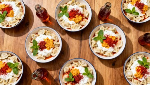 Vegane Manti & Getränk für 2 Personen