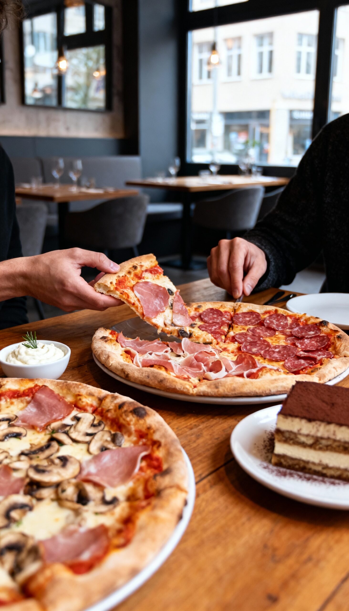 Pizza mit Dip & Tiramisu für 2 Personen – Bild 3