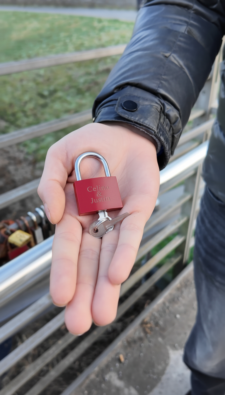 Liebesschloss mit personalisierbarer Gravur – Bild 6