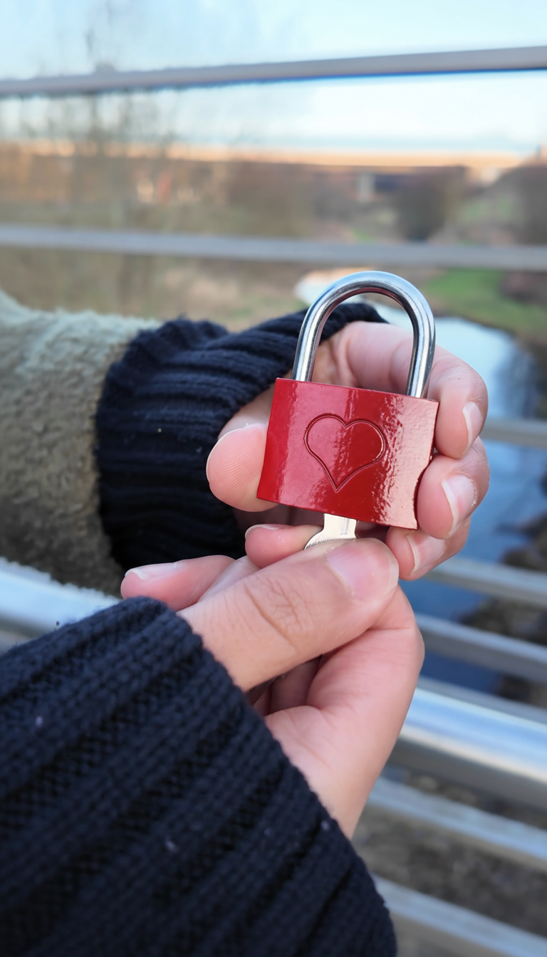 Liebesschloss mit personalisierbarer Gravur – Bild 5