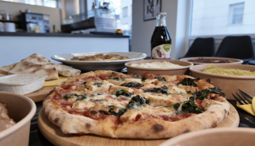 Pizza mit Dip & Tiramisu für 2 Personen