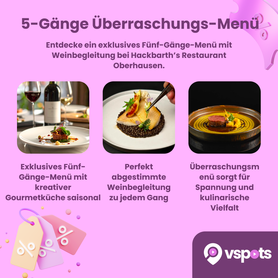 5-Gänge Überraschungs-Menü & Wein für 2 Personen – Bild 7