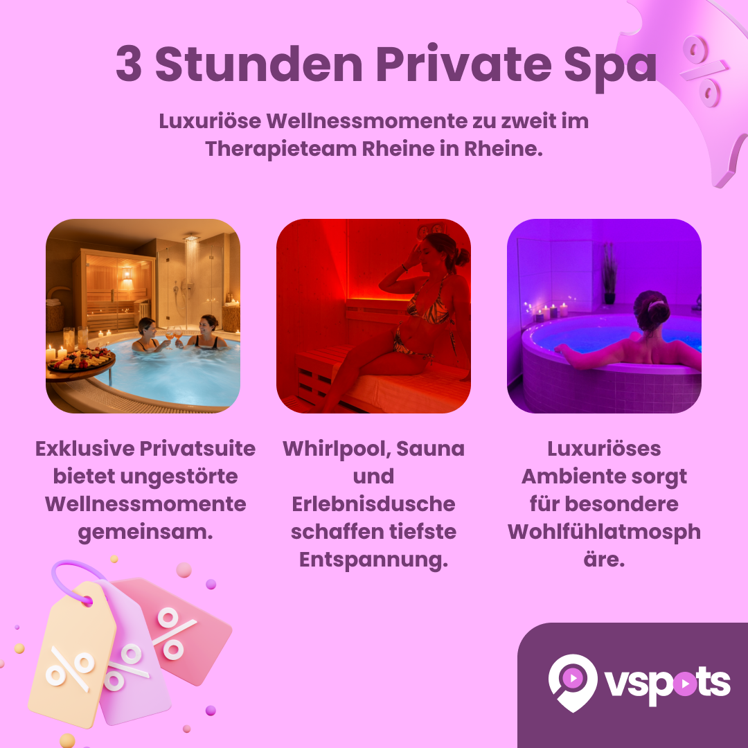 3 Stunden Private Spa mit Snackteller und Softdrinks für 2 Personen – Bild 7