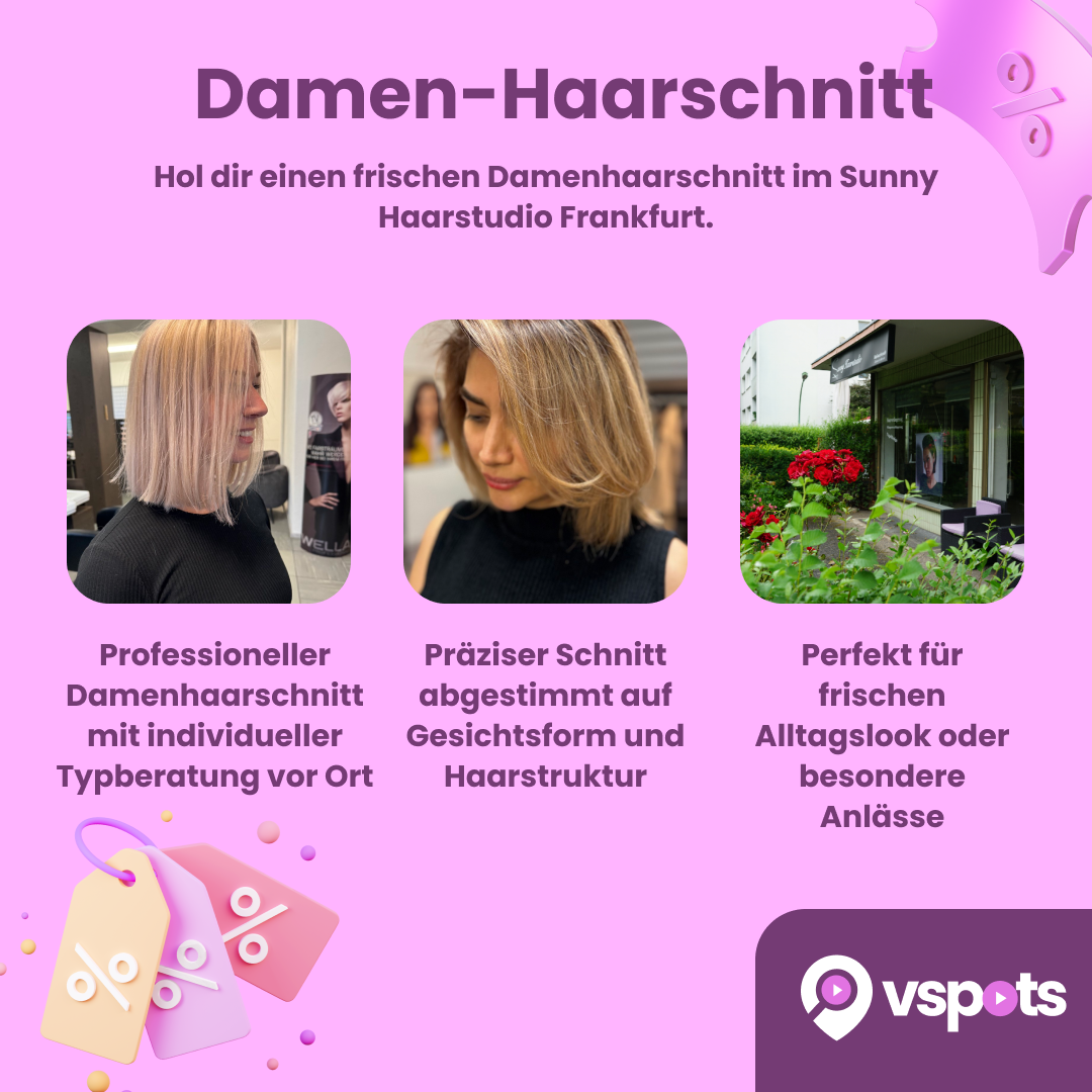 Damen-Haarschnitt mit Waschen, Föhnen und Finish-Produkten – Bild 5