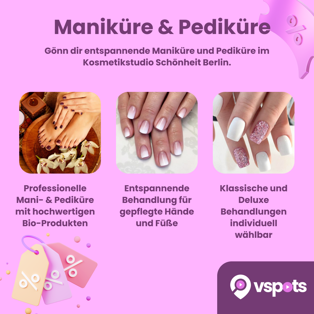 Klassische Maniküre und Pediküre mit Lack oder Paraffinbad – Bild 5