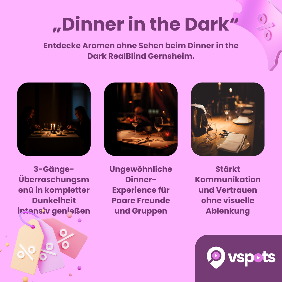 „Dinner in the Dark“ 3‑Gänge‑Überraschungsmenü für 2 Personen – Bild 5