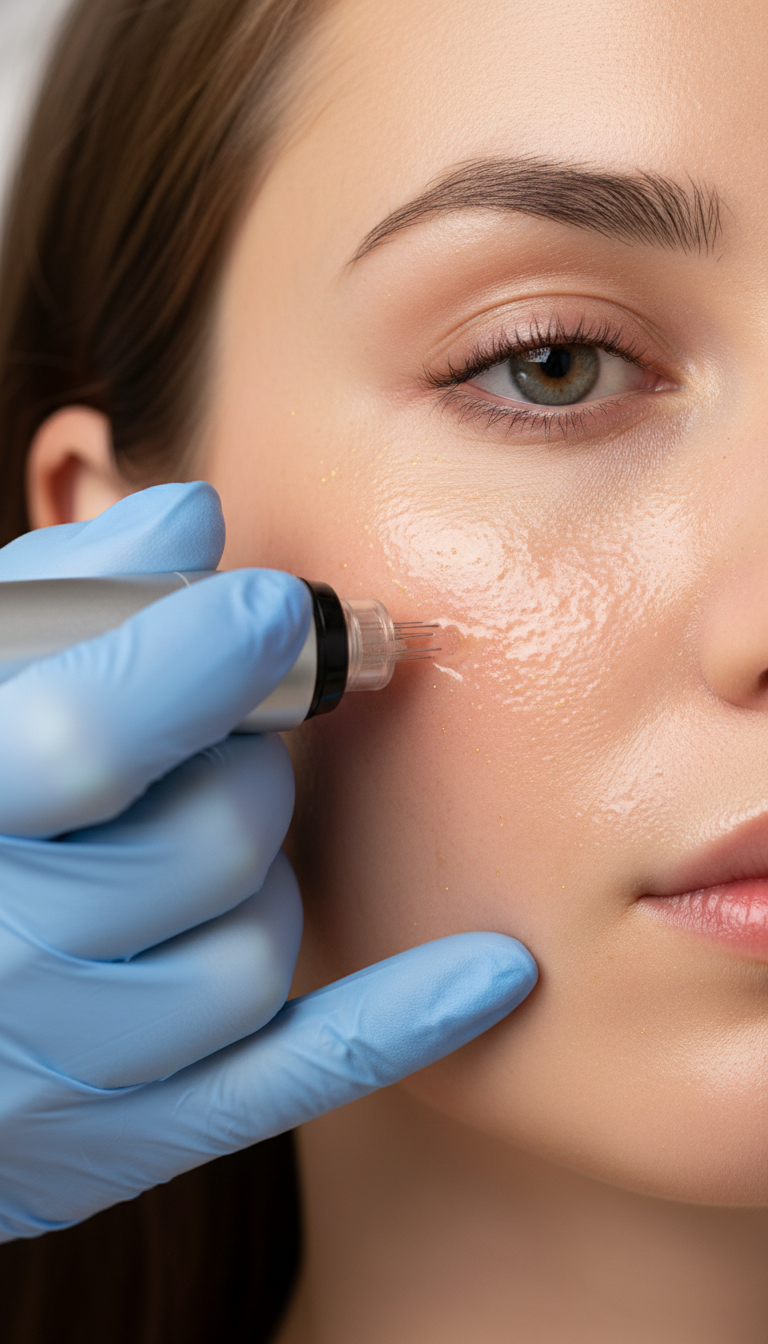 Kosmetisches Microneedling mit Lachs-DNA & Goldserum – Bild 3