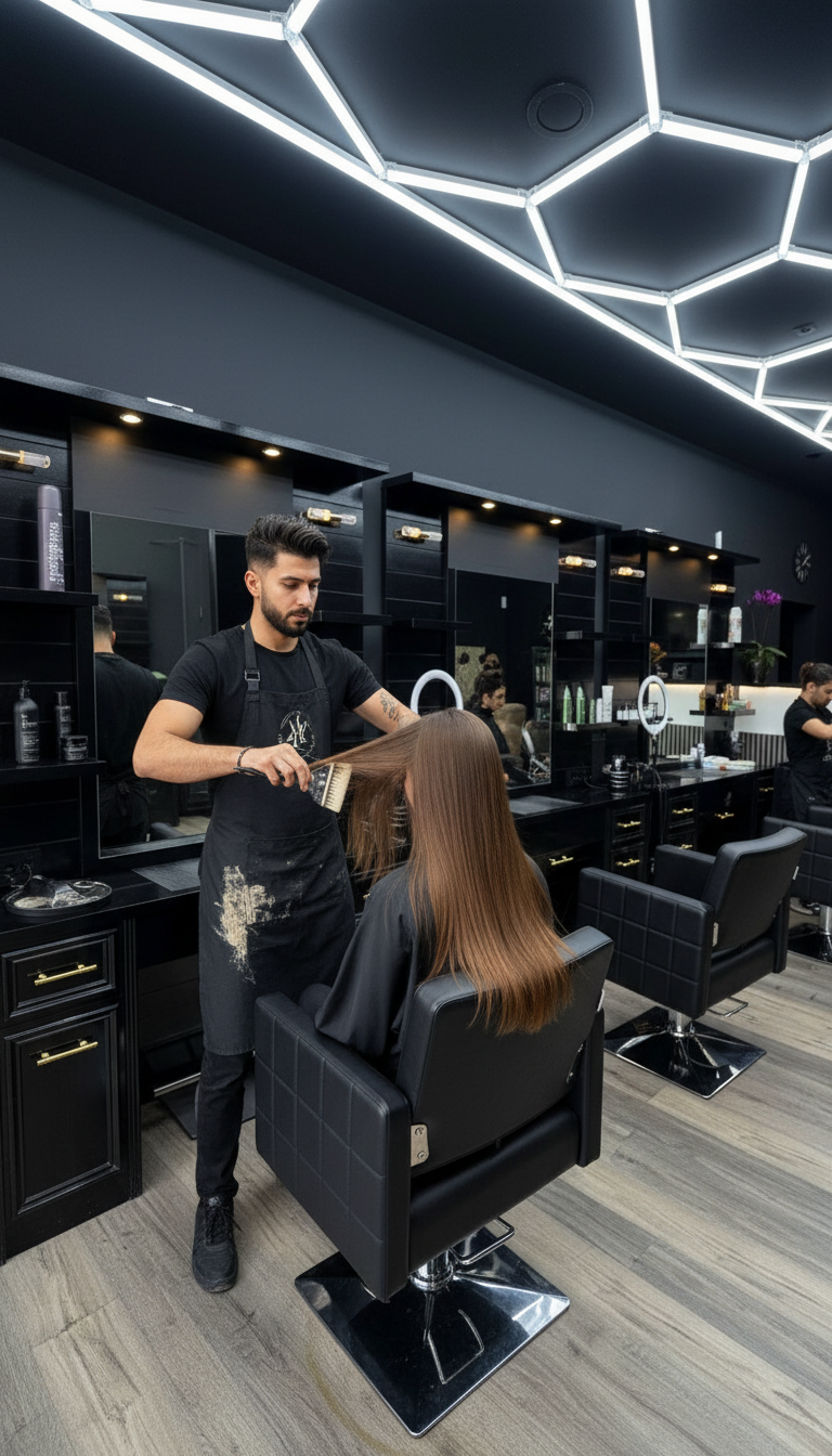 Balayage mit Glossing, Schnitt & Styling – Bild 7