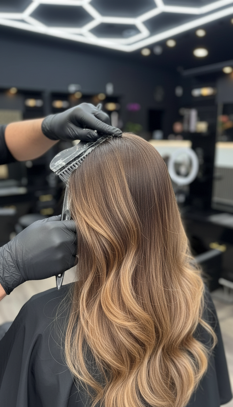 Balayage mit Glossing, Schnitt & Styling – Bild 5