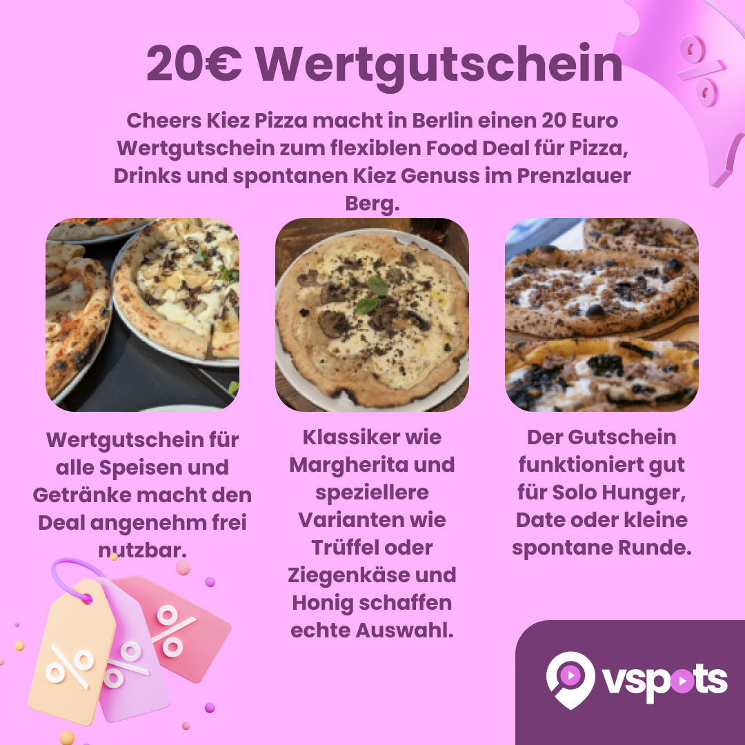 20€ Wertgutschein Cheers Kiez Pizza – Bild 6
