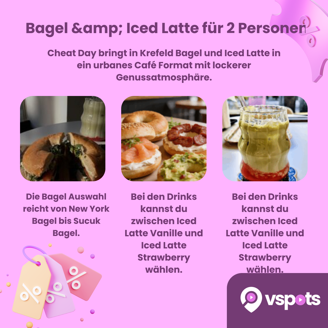 Bagel & Iced Latte für 2 Personen – Bild 5