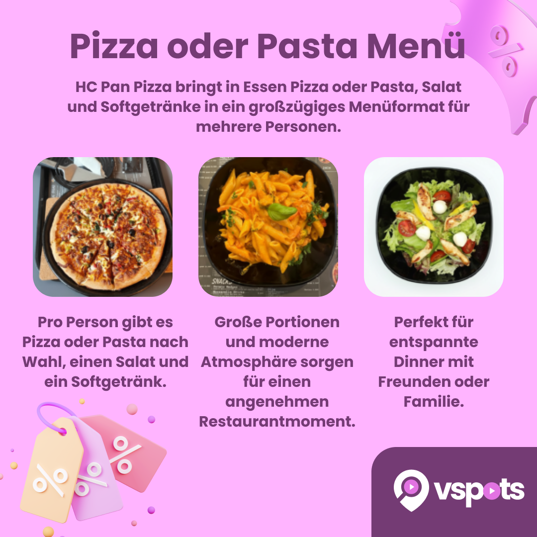 Pizza oder Pasta Menü für 2 Personen – Bild 6