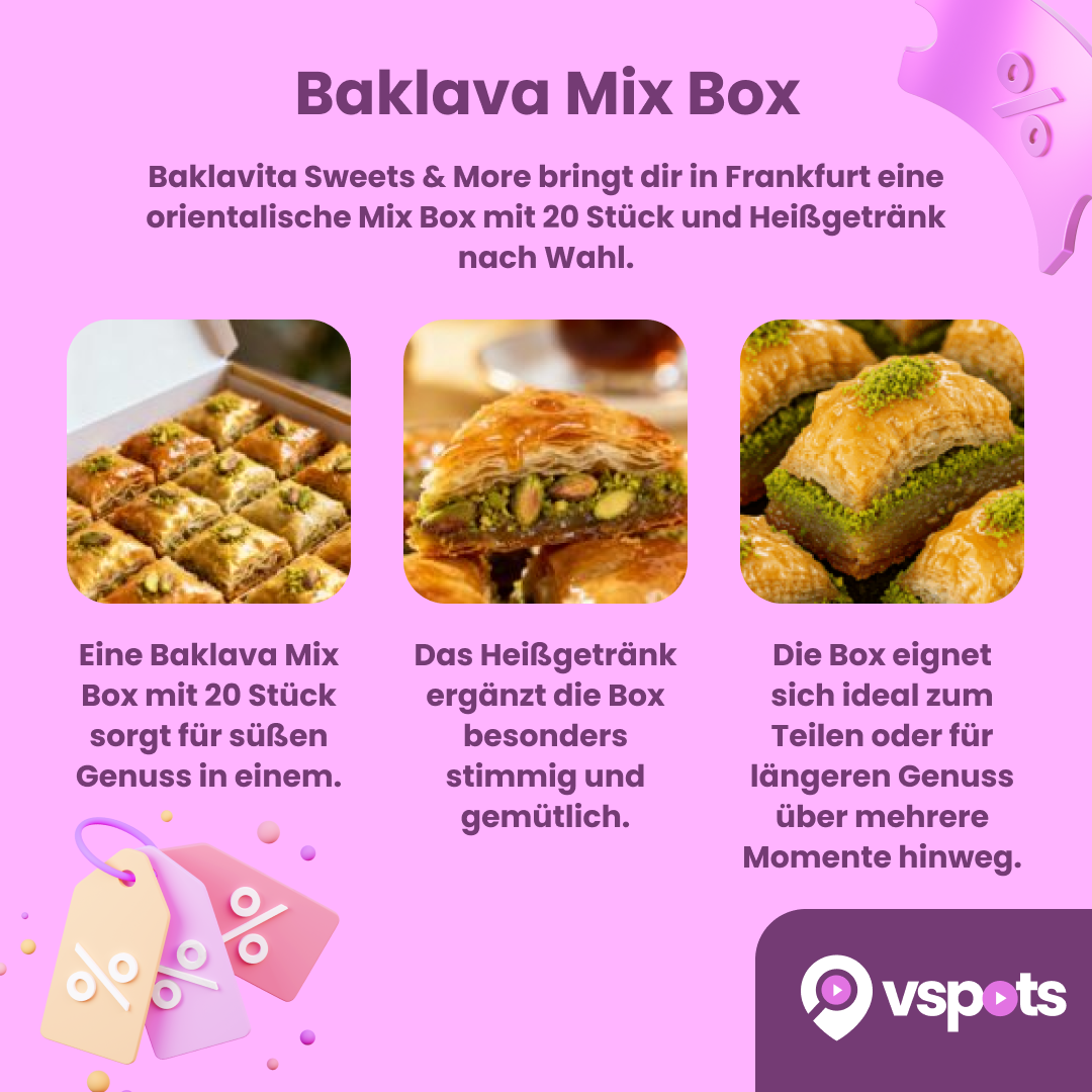 Baklava Mix Box (20 Stück) und Heißgetränk – Bild 5