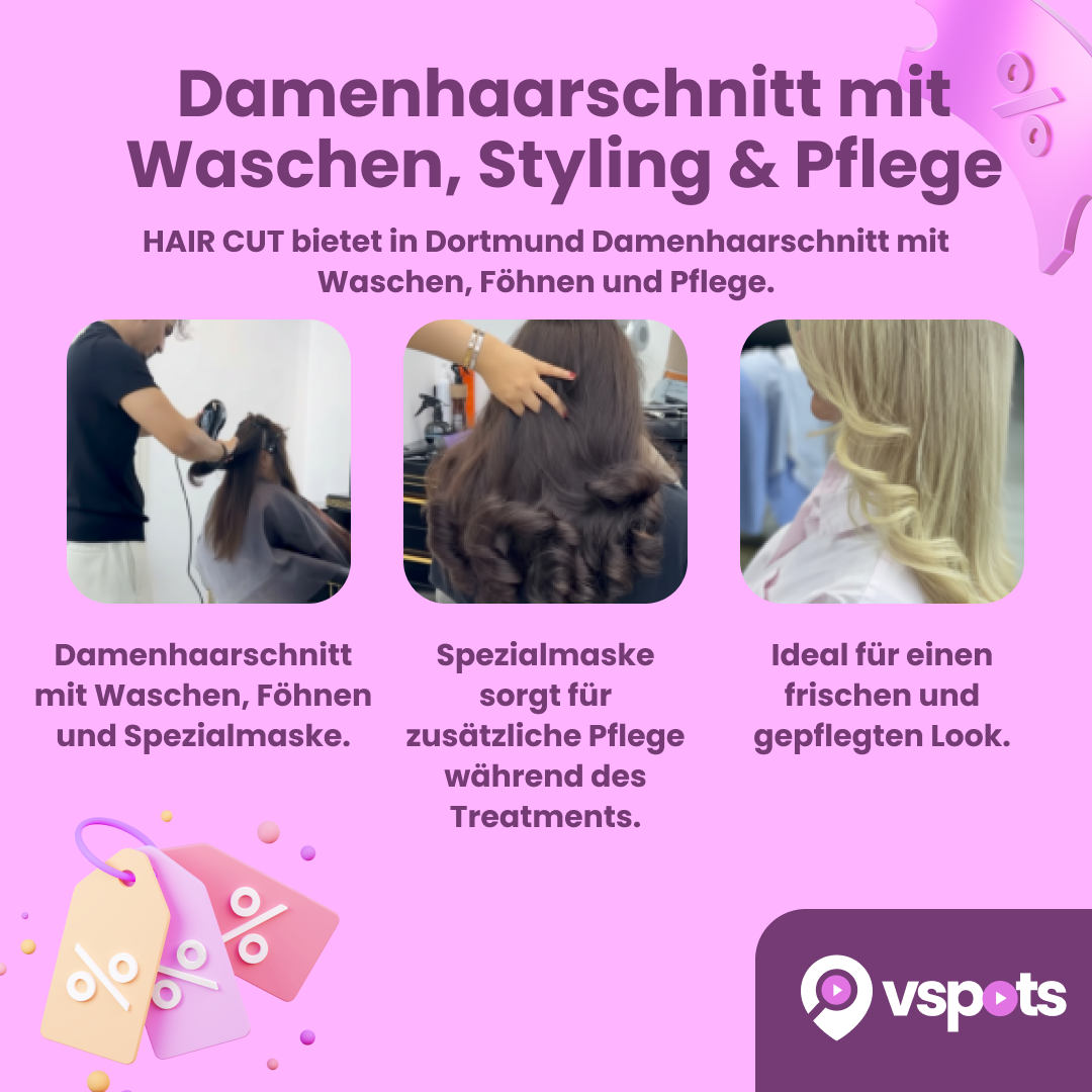 Damenhaarschnitt mit Waschen, Styling & Pflege – Bild 6