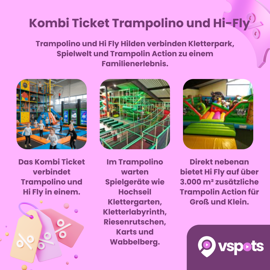 Kombi Ticket Trampolino und Hi-Fly für die ganze Familie mit Slusheis und Heißgetränk – Bild 7