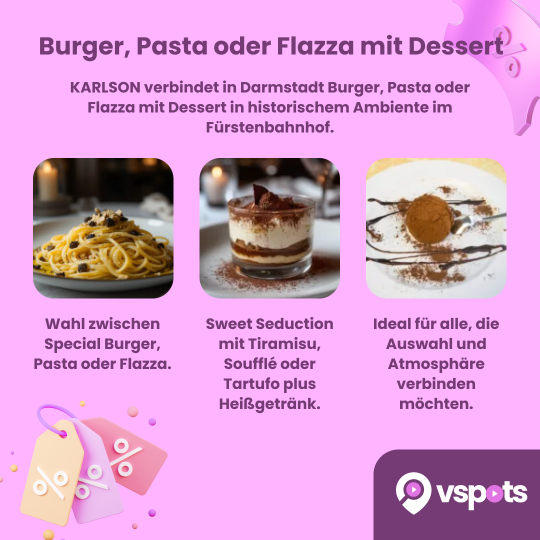 Special Burger, Pasta oder Flazza mit Dessert – Bild 6