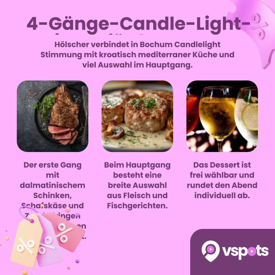 4-Gänge-Candle-Light-Dinner für 2 Personen – Bild 7