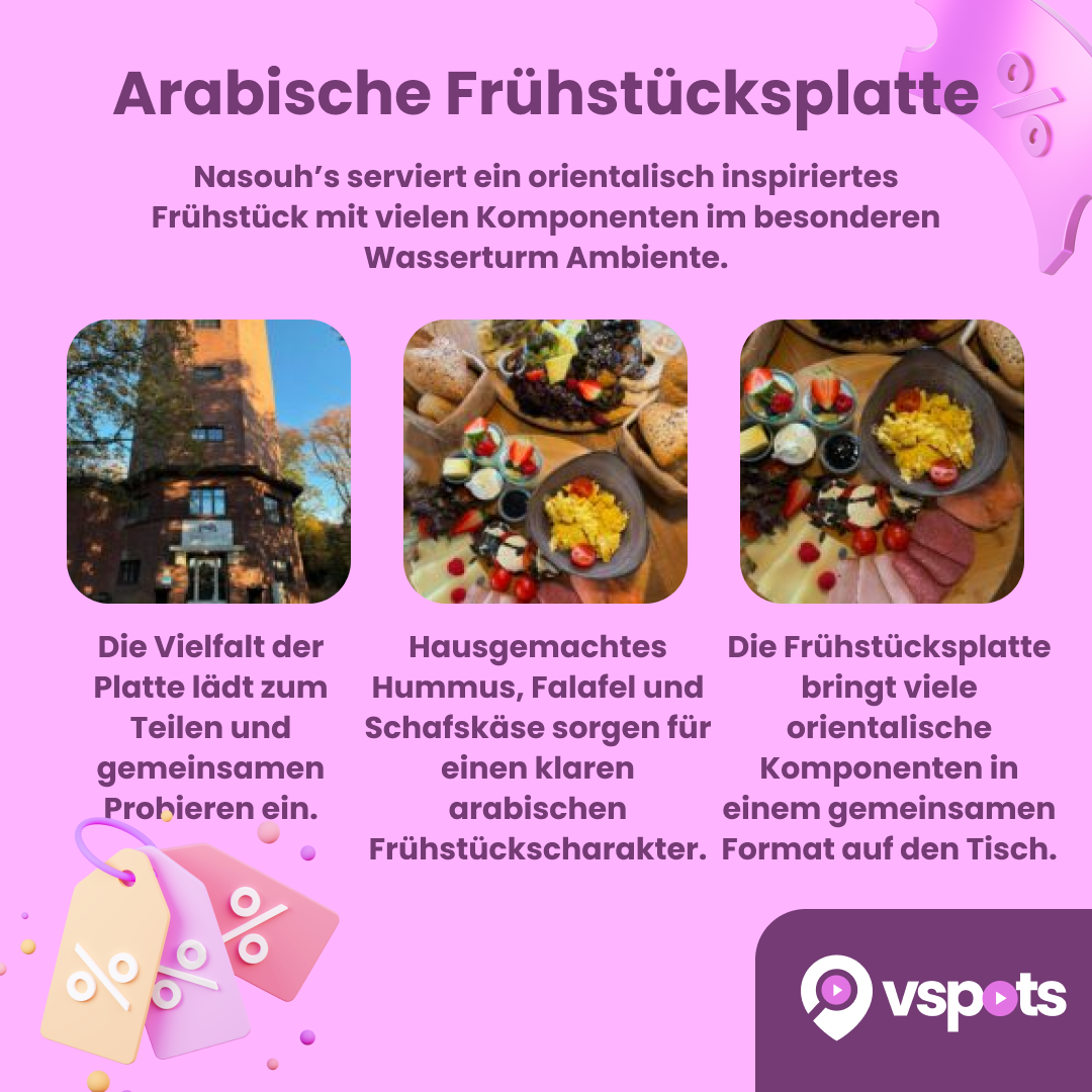 Arabische Frühstücksplatte & Heißgetränk für 2 Personen – Bild 6