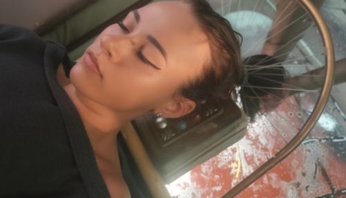 Frau entspannt bei einer Haarwäsche im japanischen Head Spa im Hakuen Headspa Mülheim