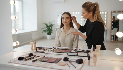 Make up Workshop mit Spiegelansicht bei Verena Bender in Overath