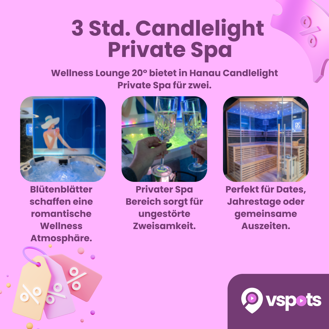 3 Std. Candlelight Private Spa für 2 Personen – Bild 6