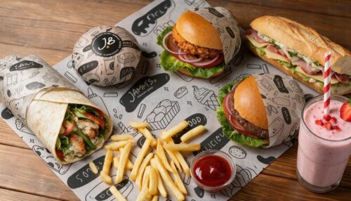 Burger-, Wrap- oder Baguette-Menü