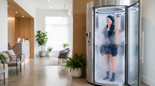 Kältekammer-Sitzung mit Bodyscan