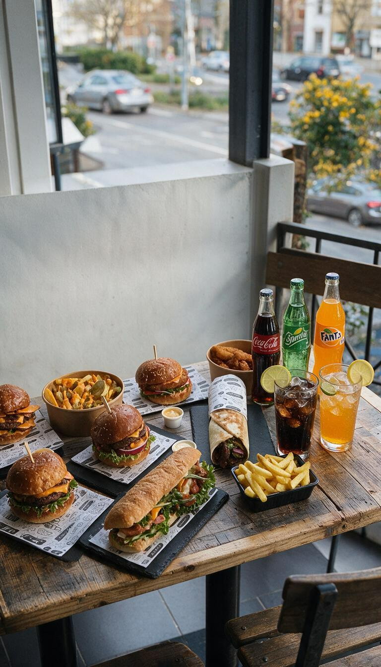 Burger, Baguette oder Wrap Menü für 2 Personen – Bild 2