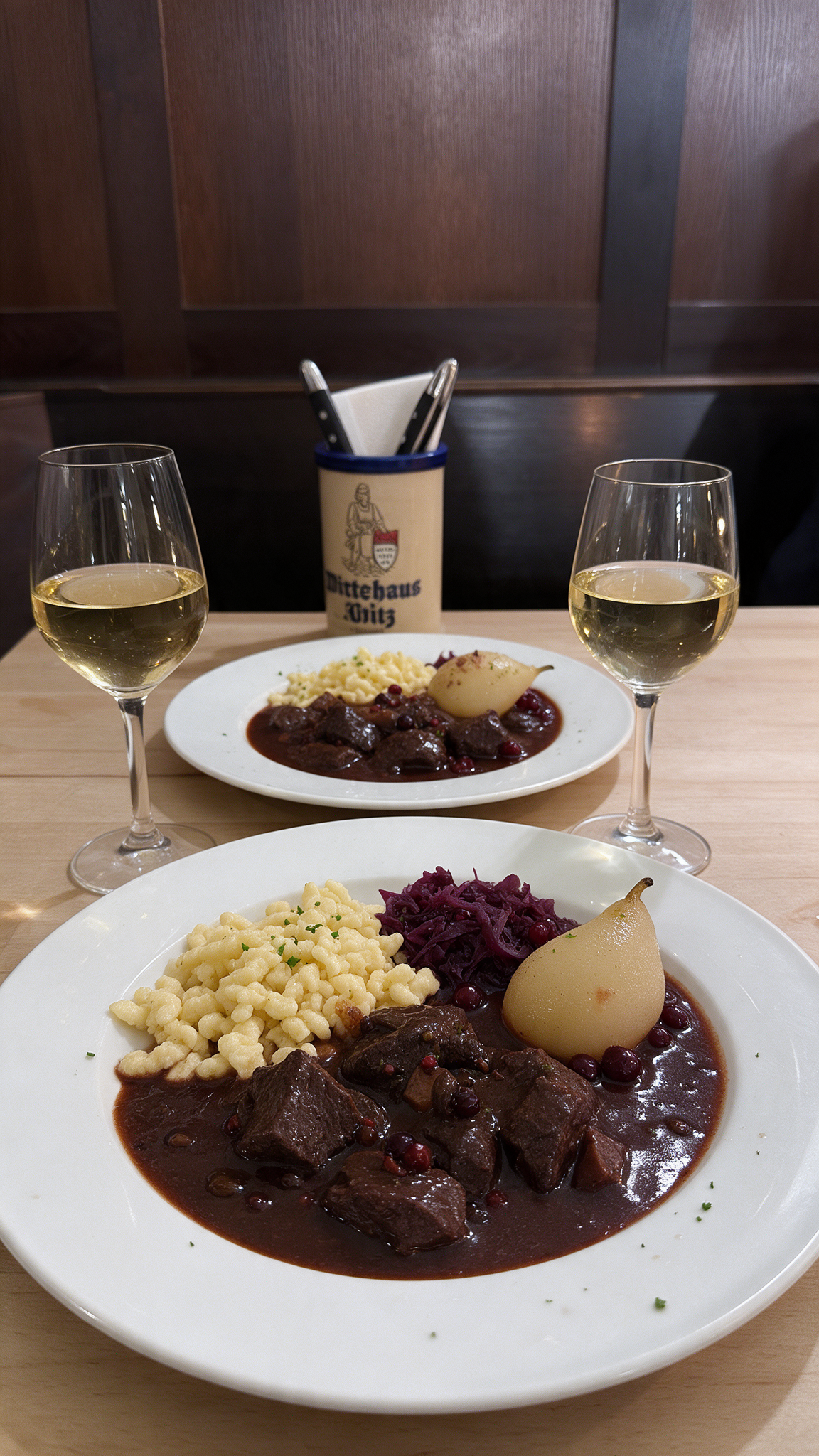 3-Gänge-Hirschmenü & Wein für 2 Personen – Bild 2